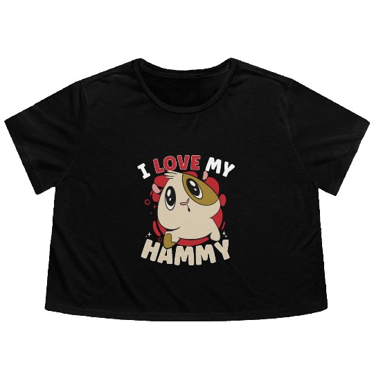 Hamster Fan Hamster Lover Hamsters Flowy Cropped Tees
