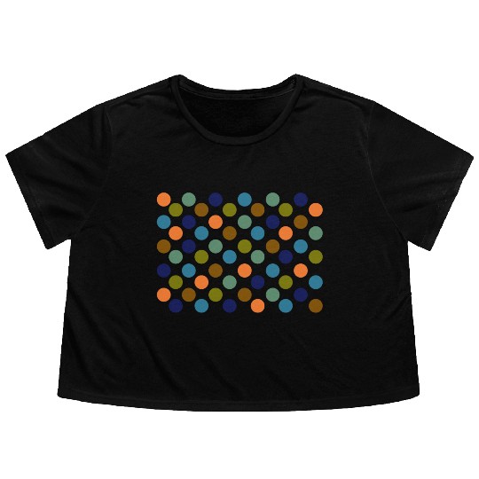 Dots - 1970's Autumn Spots Flowy Cropped Tees