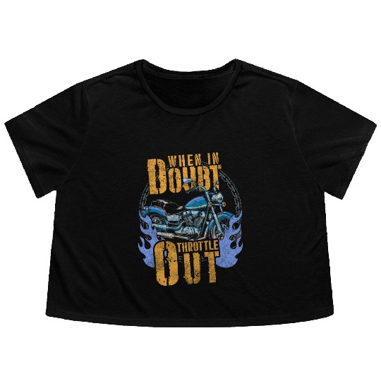 Motorcyclist Chopper Supermoto Cross Flowy Cropped Tees