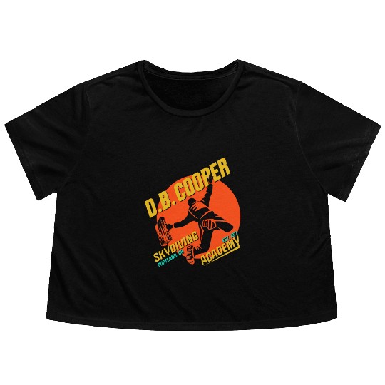 DB Cooper Skydiving Academy Flowy Cropped Tees