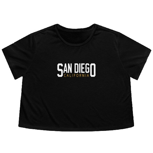 San Diego California Flowy Cropped Tees
