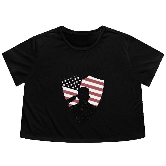 Veteran Flowy Cropped Tees
