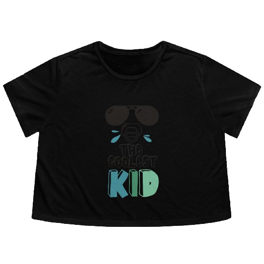 Coolest kid ever Flowy Cropped Tees