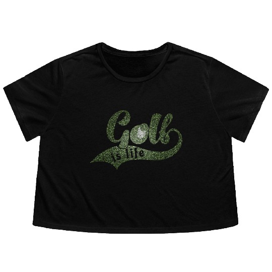 GOLF IS LIFE Distressed Look Flowy Cropped Tees