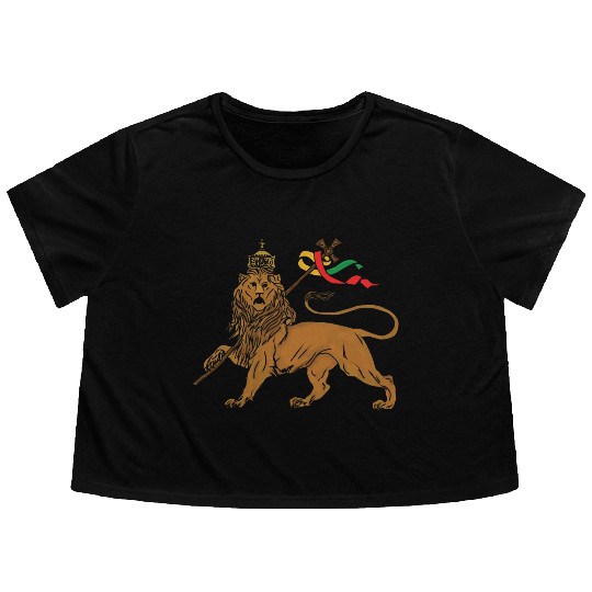 Lion of Judah Flowy Cropped Tees