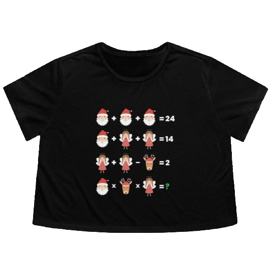 Math Teacher Equation Flowy Cropped Tees