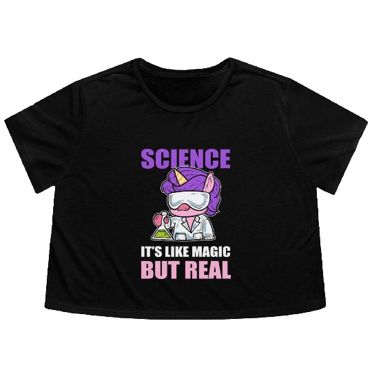 It's Like Magic Science Teacher Gift Flowy Cropped Tees