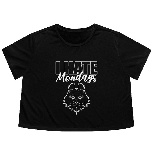 I Hate Mondays Pet Lover Gift Flowy Cropped Tees
