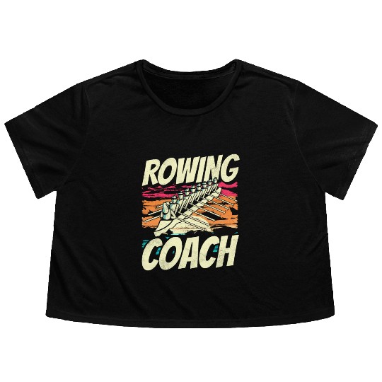 Rowing Coach Crew Row Sports Rower Flowy Cropped Tees
