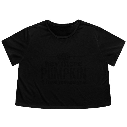 Hey There Pumpkin SVG Flowy Cropped Tees