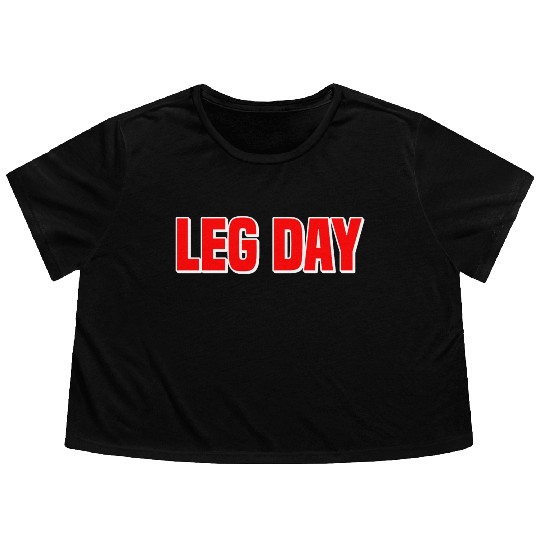 Leg Day Handicapped Wheelchair 21 Flowy Cropped Tees