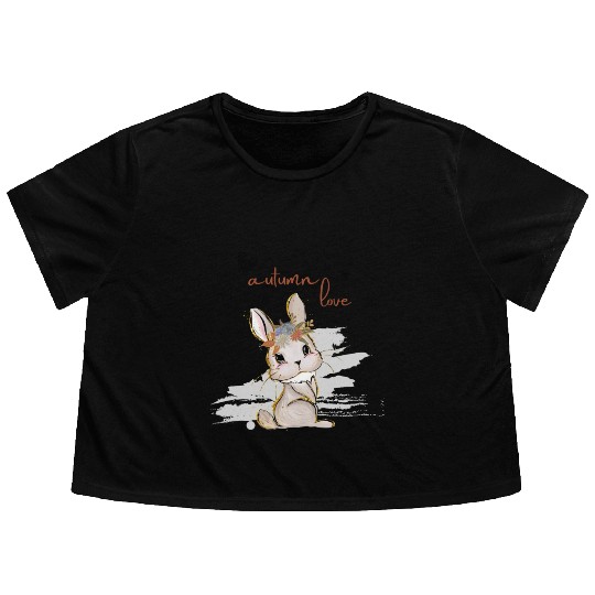 Leaf Autumn Tree Orange Fall Leaves Season Flowy Cropped Tees