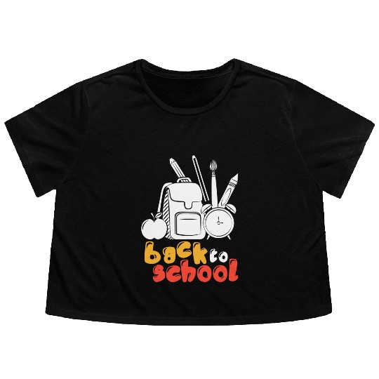 Back to School Flowy Cropped Tees