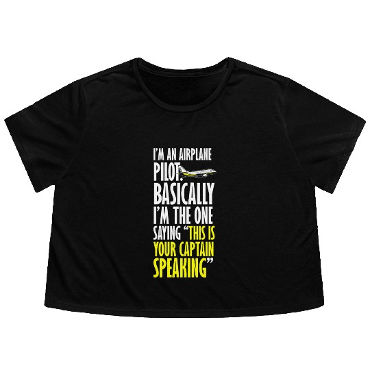 Pilot Pilot Glider Pilot Freedom Flowy Cropped Tees