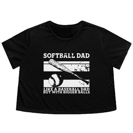 Softball Dad Flowy Cropped Tees