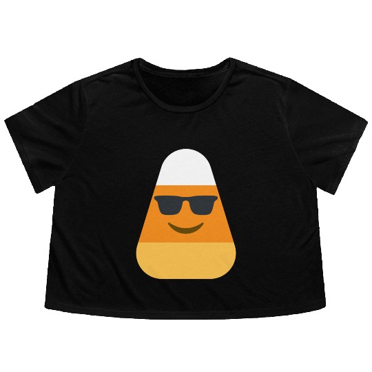 Cool Candy Corn Halloween Costume Flowy Cropped Tees