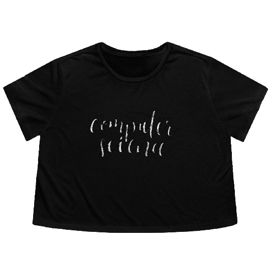 computer science Flowy Cropped Tees