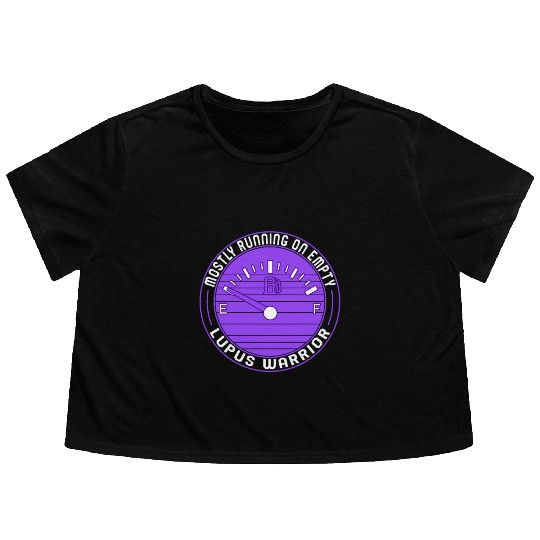 Lupus Awareness Flowy Cropped Tees, Mostly Running Empty,
