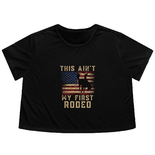 THIS AIN'T MY FIRST RODEO Flowy Cropped Tees