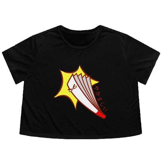 Angry Paper Fan | 喧しい Flowy Cropped Tees