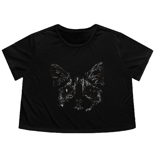 Blue Bicolor Ragdoll Design For Ragdoll Owners Flowy Cropped Tees