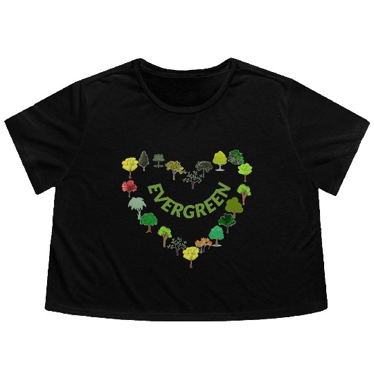 EVERGREEN Flowy Cropped Tees