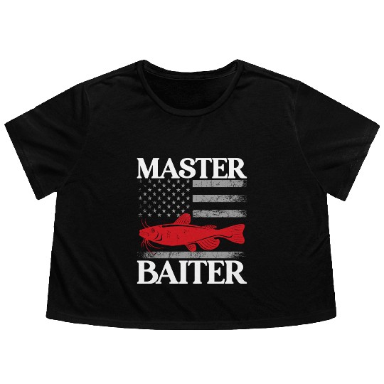 Master Baiter - Wels Catfish Hunter Flowy Cropped Tees