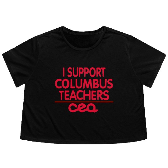 columbus ohio school teachers strike oh teacher Flowy Cropped Tees