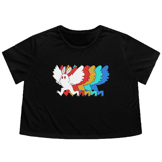 Cryptozoologist Cryptid Mothman Flowy Cropped Tees