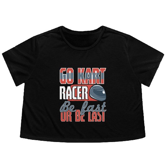 Its A Race Day Go Kart Racing Flowy Cropped Tees