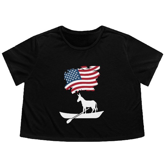 Donkey Pox The Disease Destroying America biden Flowy Cropped Tees