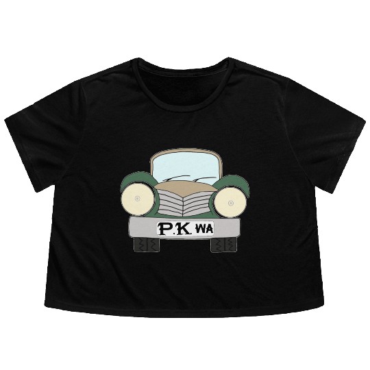 Old Car Khaki Afrikaans PK wa Flowy Cropped Tees