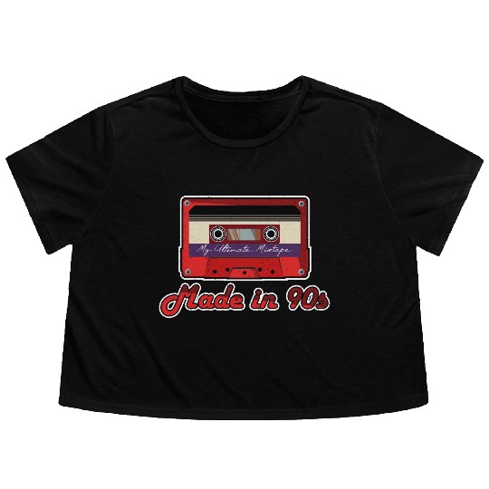 made in 90s ultimate mixtape Flowy Cropped Tees