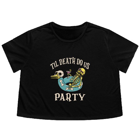 Til Death Do Us Party Bridal Bachelorette Matching Flowy Cropped Tees