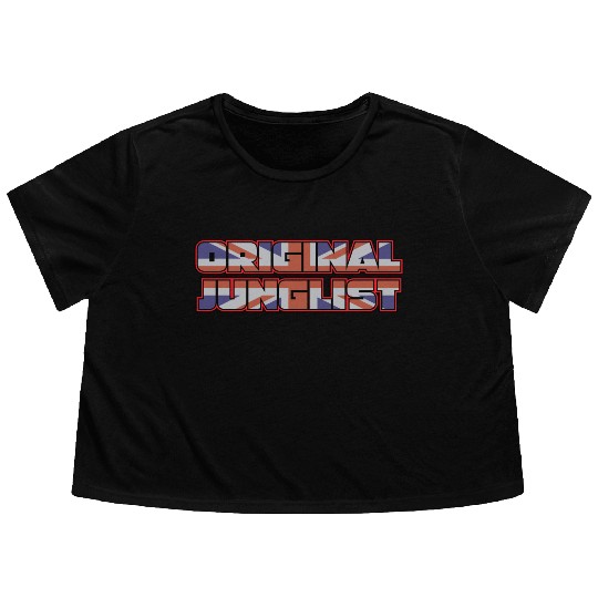 Original Junglist DNB Drum n Bass UK Remix Flowy Cropped Tees