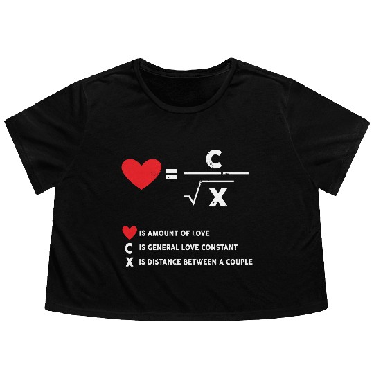 amount of love math Flowy Cropped Tees