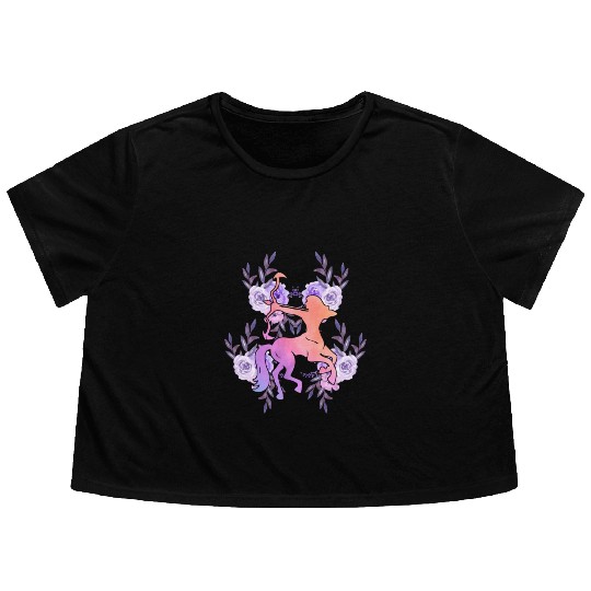 Sagittarius Zodiac Flowy Cropped Tees