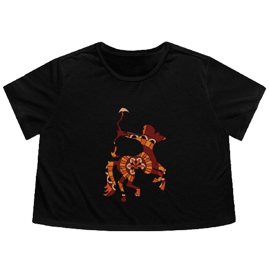 Sagittarius Zodiac Flowy Cropped Tees