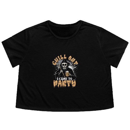 Chill out I came to party - supernatural Flowy Cropped Tees