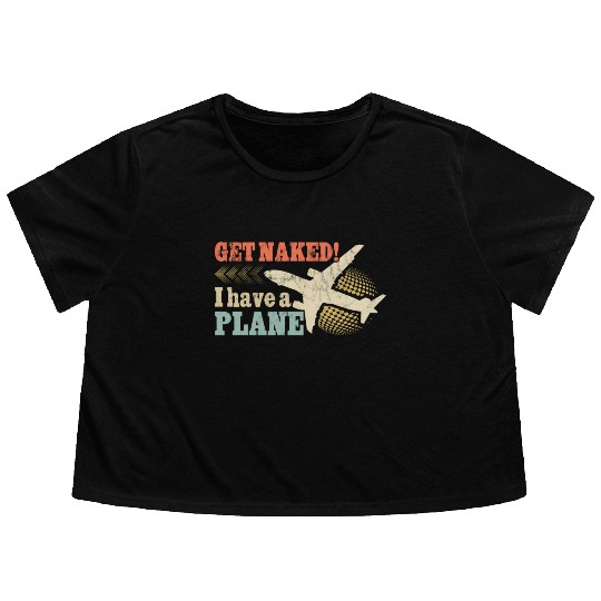 Airline Pilot Aviation Pun For a Corporate Pilot Flowy Cropped Tees