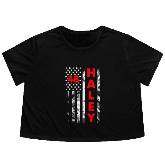 Haley Republican President Flowy Cropped Tees