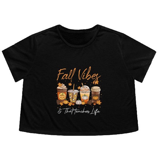 Fall Vibes & That Teacher Life Flowy Cropped Tees