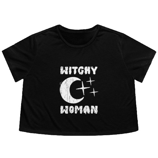 Witchy Woman - witchy Flowy Cropped Tees