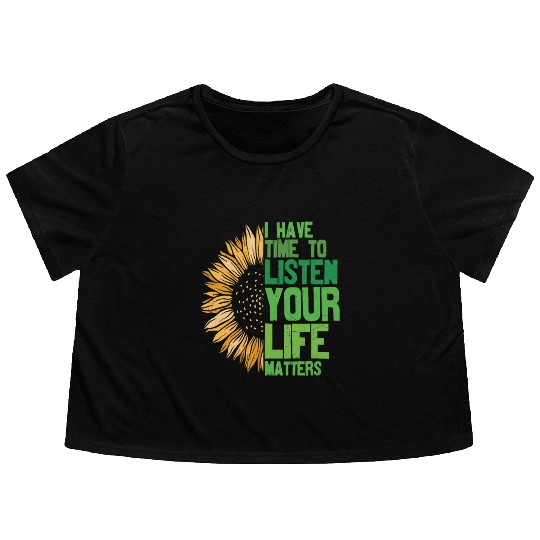 You Matter Motivational Sayings Flowy Cropped Tees