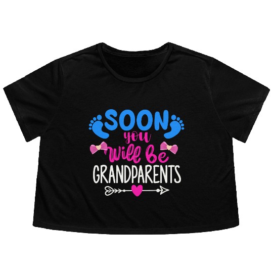 We Will Become Grandparents, Be Grandparents Flowy Cropped Tees