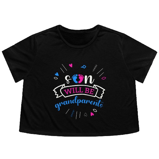 We Will Become Grandparents, Be Grandparents Flowy Cropped Tees