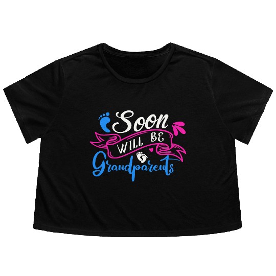 We Will Soon Become Grandparents, Be Grandparents Flowy Cropped Tees