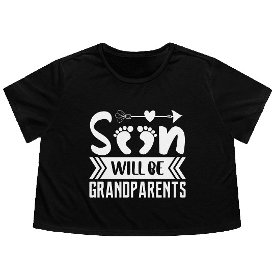We Will Soon Become Grandparents, Be Grandparents Flowy Cropped Tees
