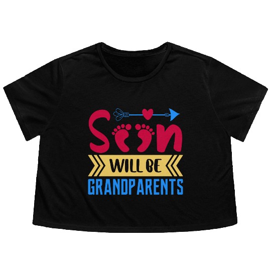 We Will Soon Become Grandparents, Be Grandparents Flowy Cropped Tees