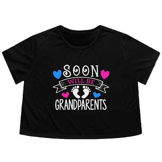We Will Soon Become Grandparents, Be Grandparents Flowy Cropped Tees